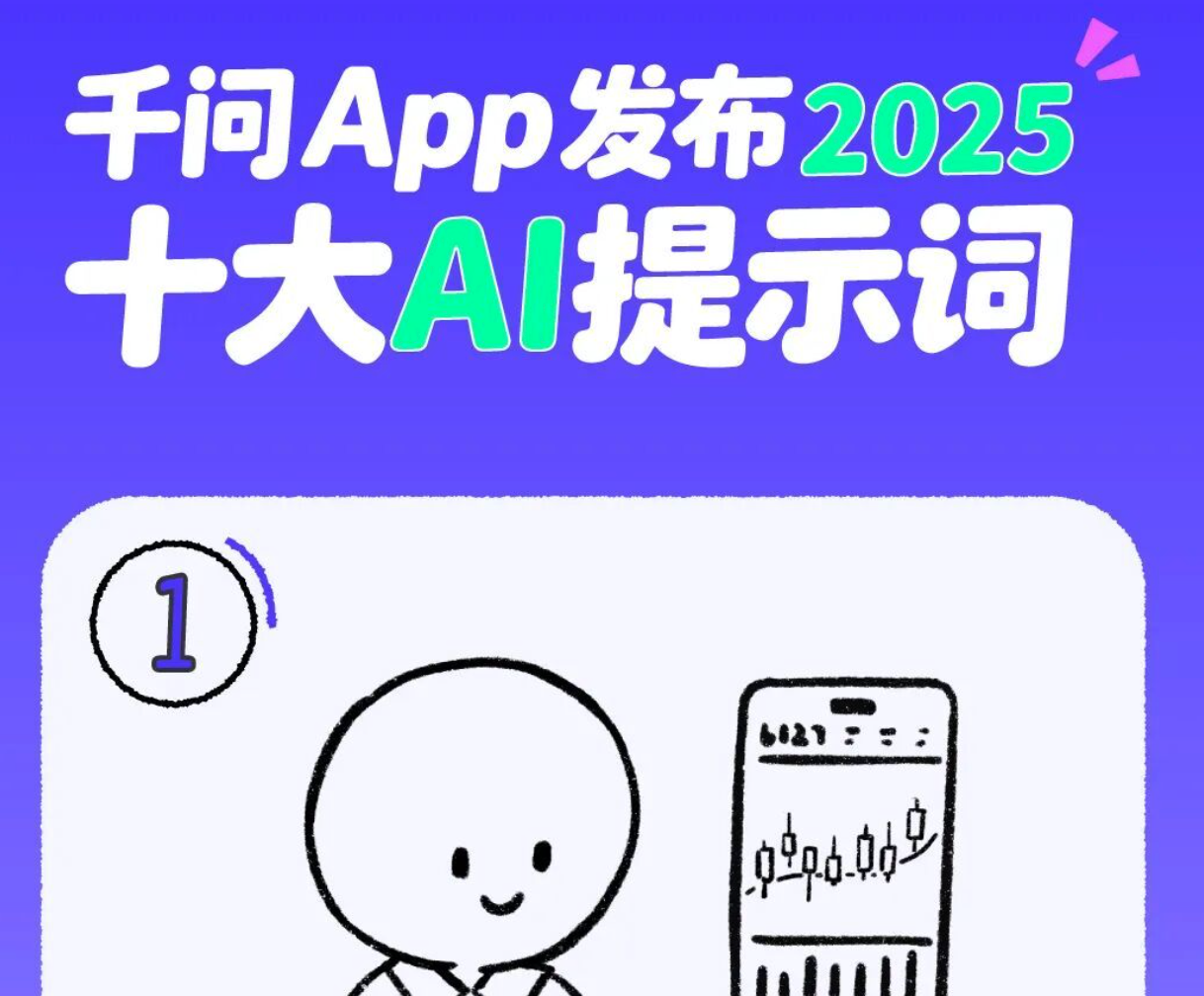 阿里千问发布“2025十大AI提示词”：股票排名榜首